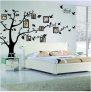 Large 250*180cm/99*71in Black 3D DIY Photo Tree PVC Wall Decals/Adhesive Family Wall Stickers Mural Art Home Decor Free Shipping
