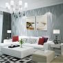 Silver 3D Non-woven Wave Stripe Embossed Wallpaper Rolls Living Room Decor 10m 3D Wallpaper BD